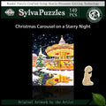 Christmas Carousel on a Starry Night
