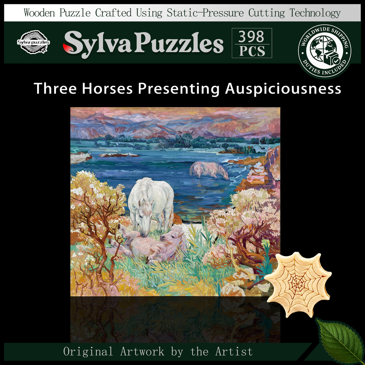 Three Horses Presenting Auspiciousness