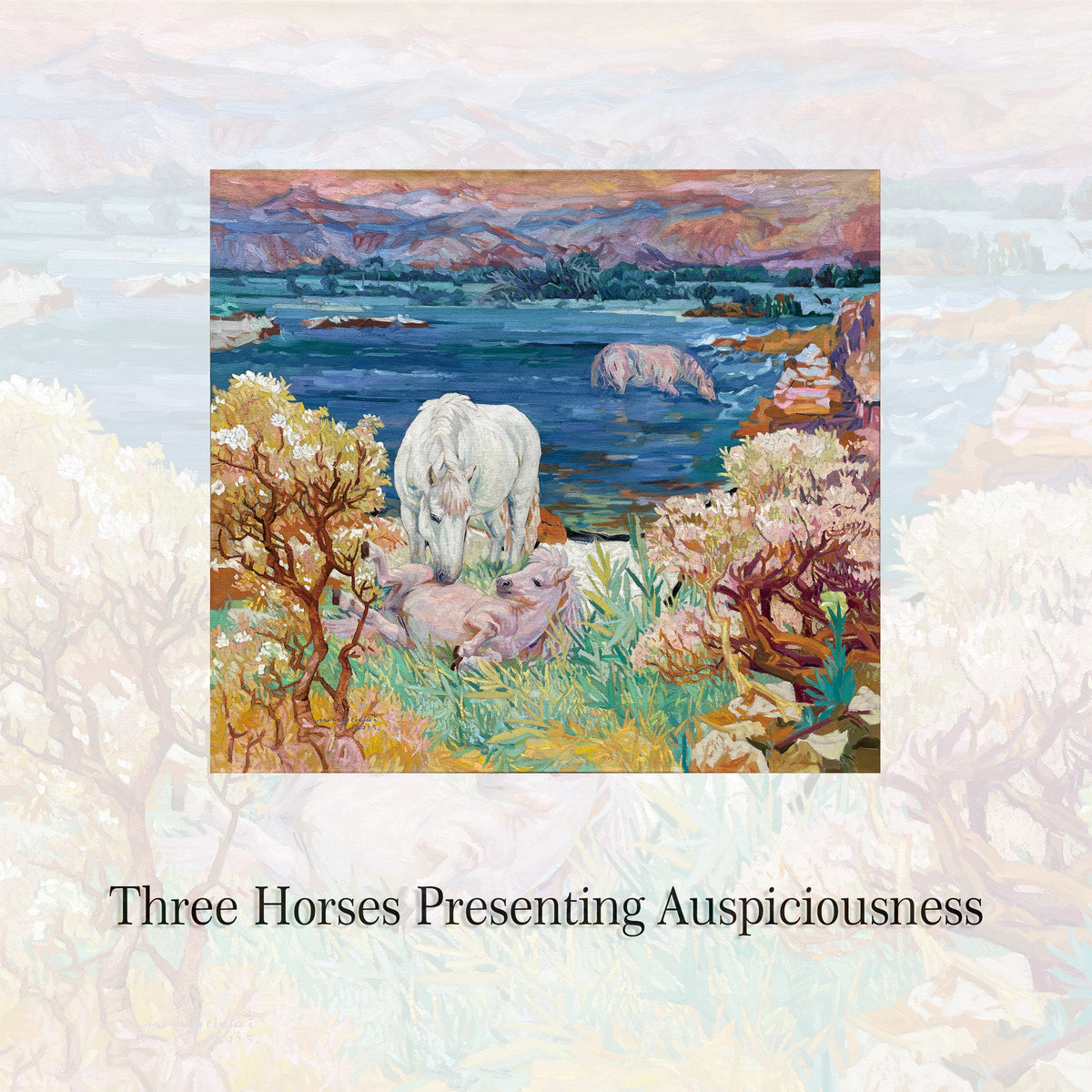 Three Horses Presenting Auspiciousness