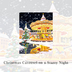 Christmas Carousel on a Starry Night
