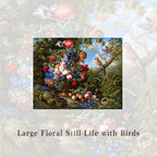 Large Floral Still Life with Birds