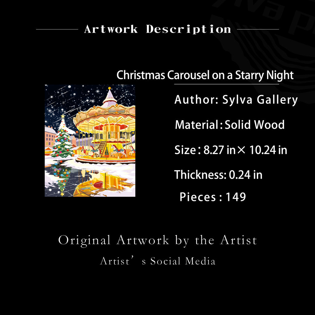 Christmas Carousel on a Starry Night