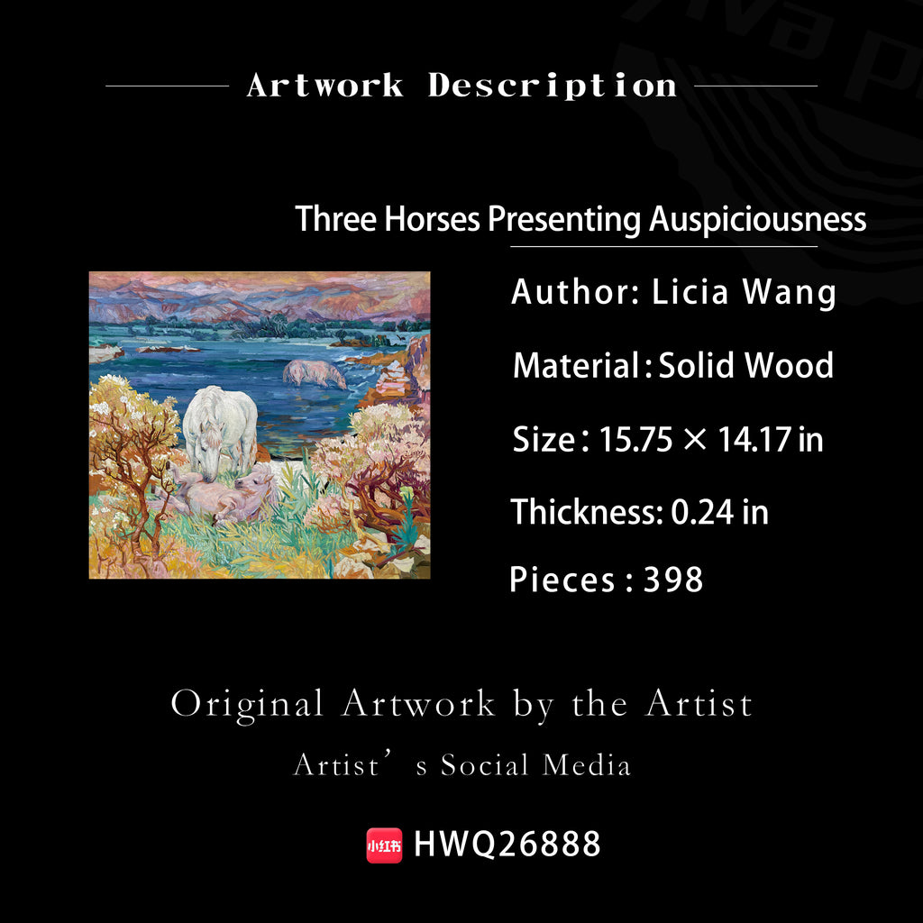 Three Horses Presenting Auspiciousness
