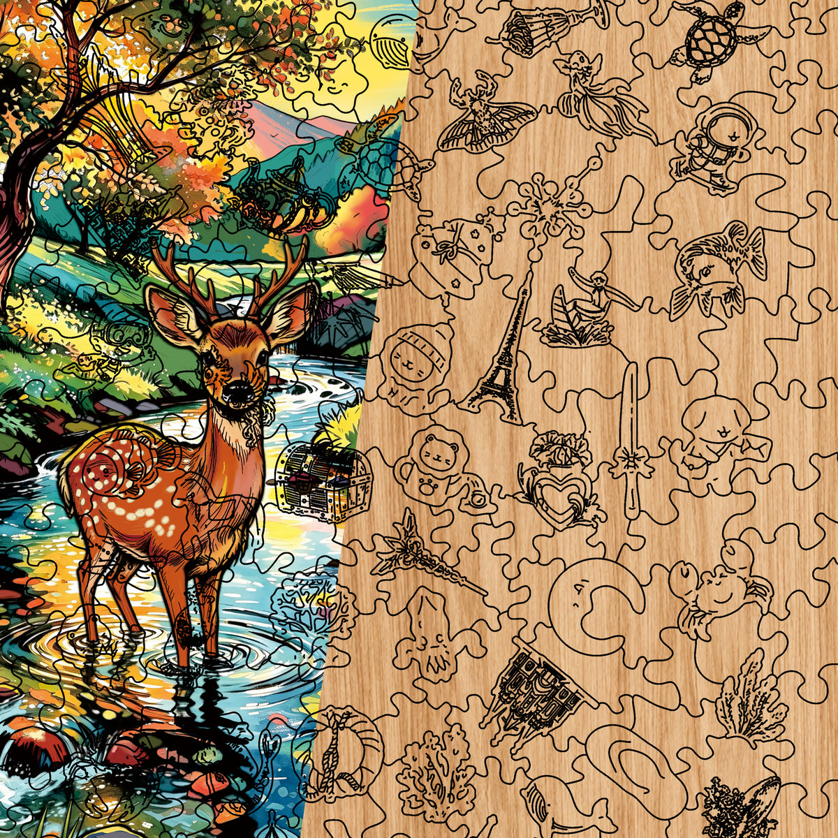 Deer by the Stream