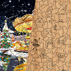 Christmas Carousel on a Starry Night