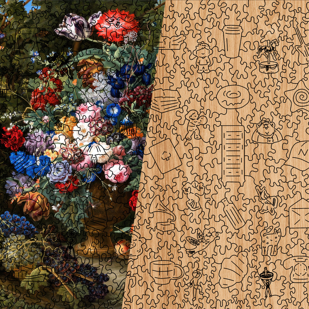 Large Floral Still Life with Birds