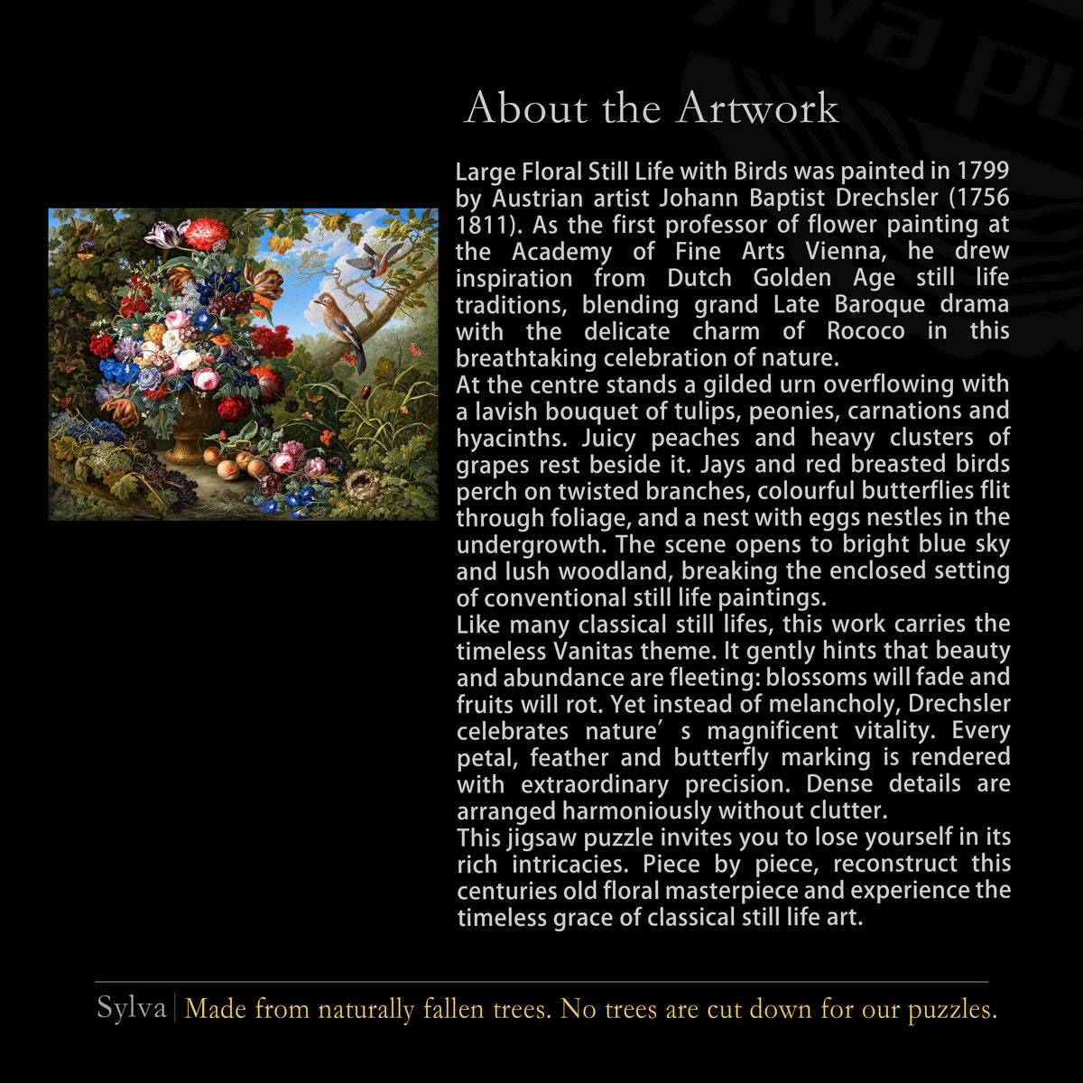 Large Floral Still Life with Birds